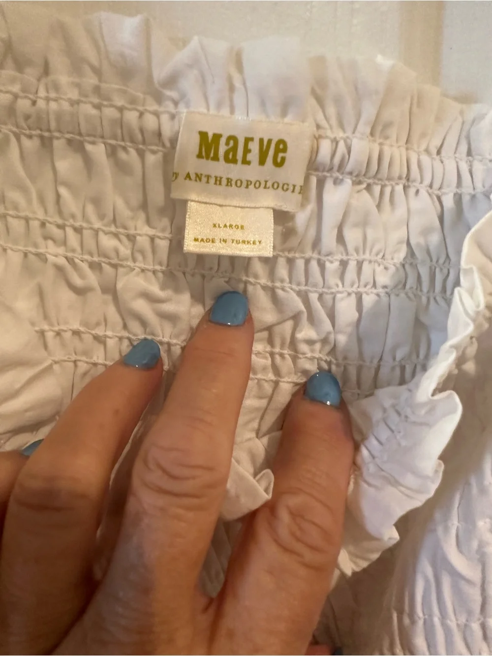 Anthropologie smocked bodice